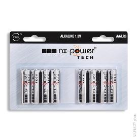 Pile alcaline blister x8 LR6 - AA Nx-Power Tech 1.5V 3.4Ah photo du produit