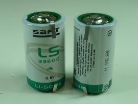 Batterie lithium 2x LS33600 D 3.6V 17Ah T2 photo du produit