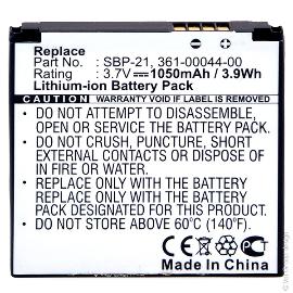 Batterie PDA 3.7V 1050mAh photo du produit