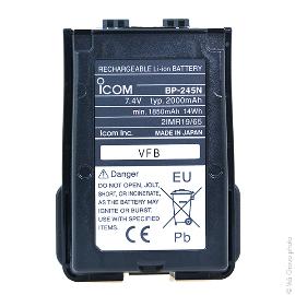 Batterie talkie walkie d'origine pour ICOM BP-245 7.4V 2000mAh photo du produit