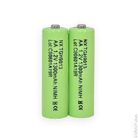 Batterie téléphone fixe 2*AA 1.2V 1300mAh PP photo du produit