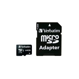 Carte mémoire Verbatim 64 GB SD Micro (SDXC) Class 10 photo du produit